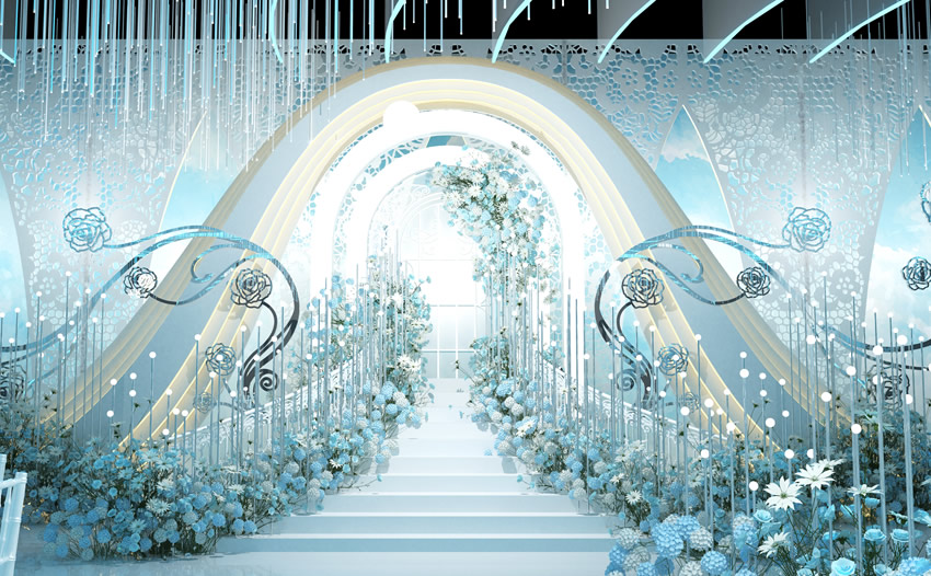 红山街道釡香烙馍村水晶厅效果展示